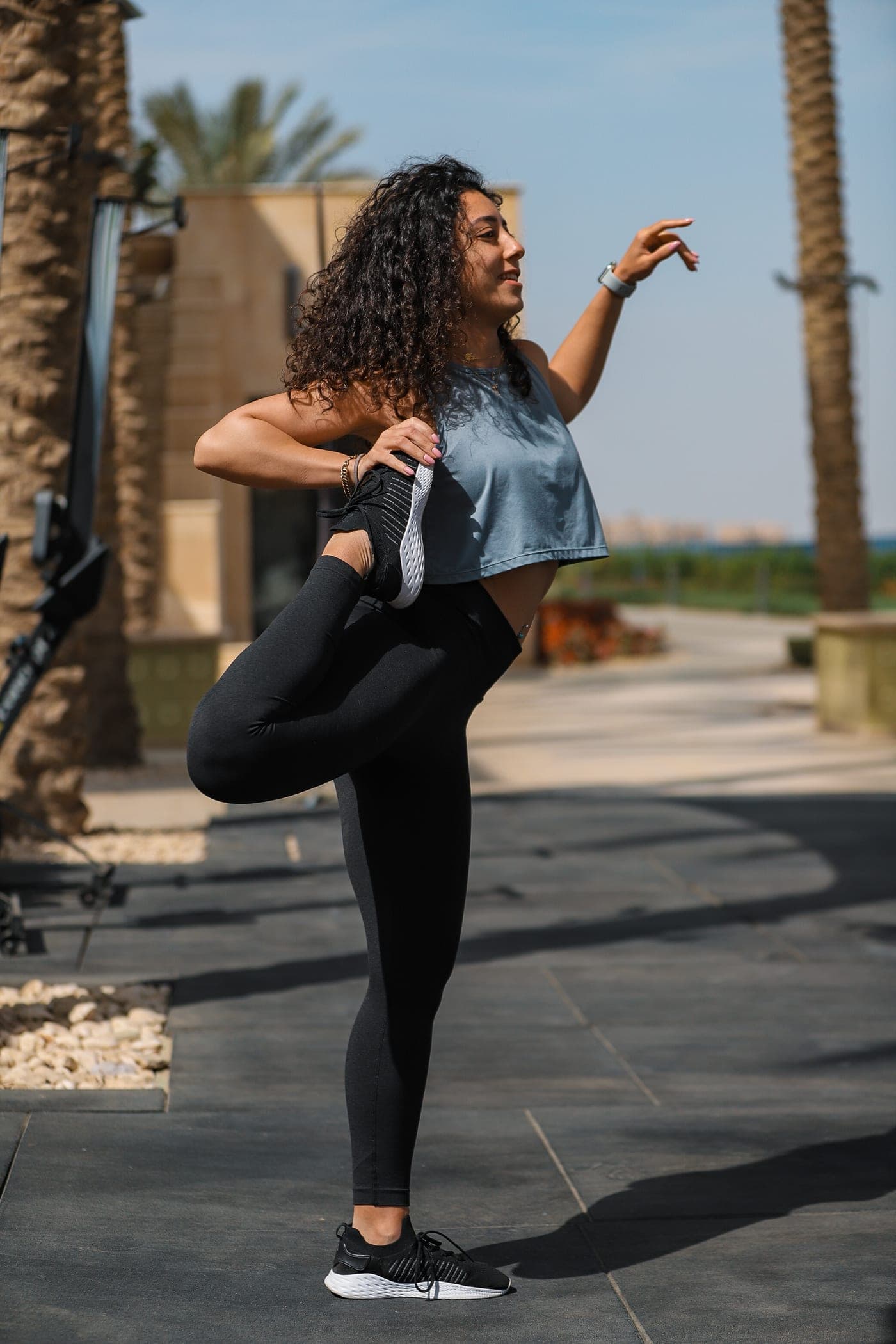Ingy Sweid training outdoors